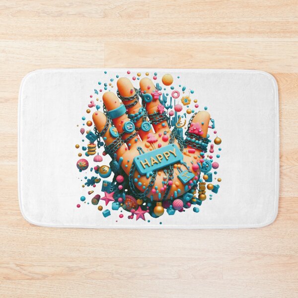 Item preview, Hand with HAPPY Plaques 2 designed and sold by Glariix.
