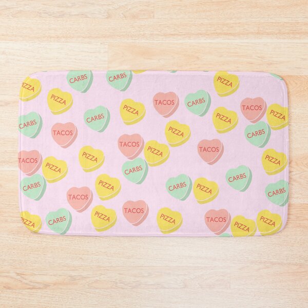 Item preview, Funny Candy Hearts Pattern on Pink Background designed and sold by kapotka.