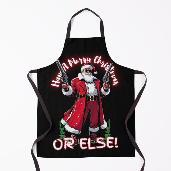 Item preview, have a merry christmas or else! funny mafia santa, humorous santa gangster designed and sold by QuirkyTease.