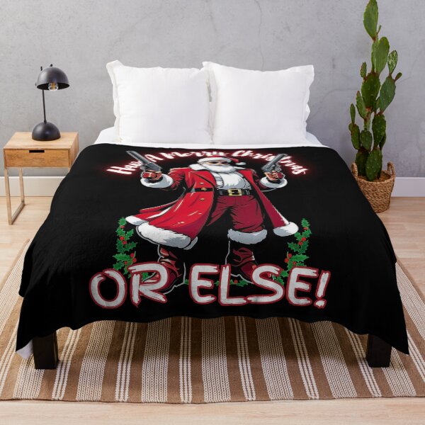 Item preview, have a merry christmas or else! funny mafia santa, humorous santa gangster designed and sold by QuirkyTease.