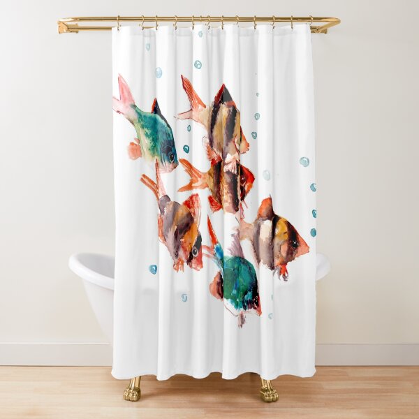 Cute Fish Shower Curtains for Sale