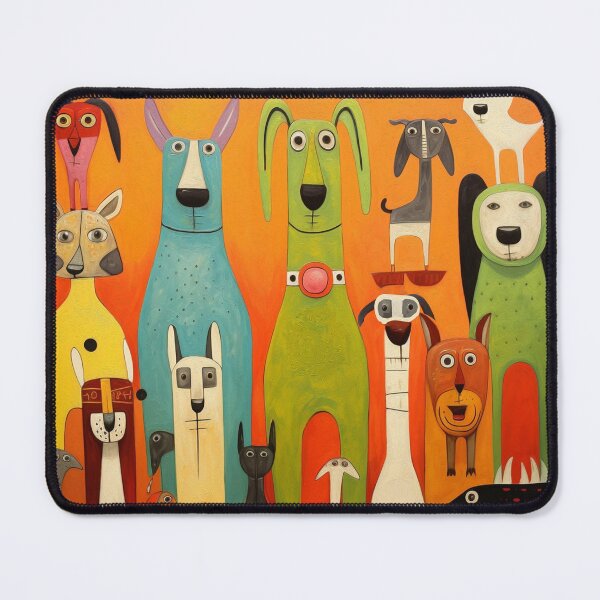 Item preview, Dogs in Folk Art Style designed and sold by Neika Shimm Designs.