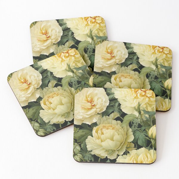 Item preview, Vintage Yellow Carnation Floral designed and sold by PigmeArt.