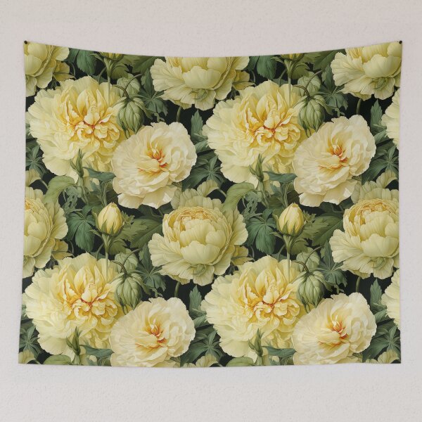 Item preview, Vintage Yellow Carnation Floral designed and sold by PigmeArt.