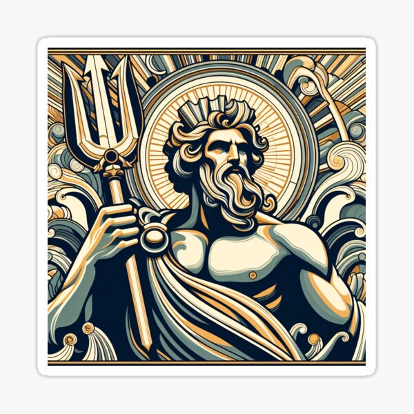 Item preview, The Gods of the Sea - Poseidon & Pontus designed and sold by ClassicRetroism.