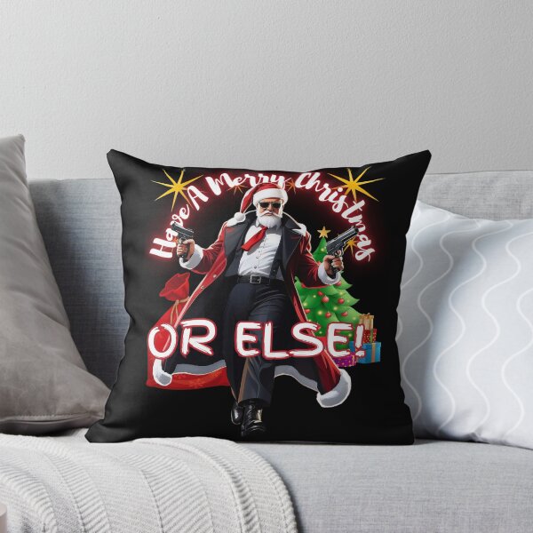 Item preview, have a merry christmas or else! funny mafia santa, humorous santa gangster designed and sold by QuirkyTease.