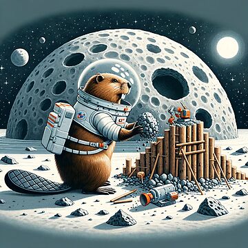 Artwork thumbnail, Moonwalking Beaver Builder by Mugs and Shirts