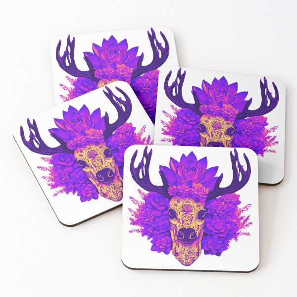 Item preview, Neon Sugar Skull Succulent Moose designed and sold by SweetsAndSavary.