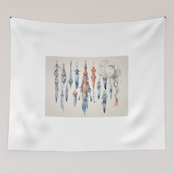 Aperçu de l'œuvre Éléments de conception Boho Icicle, aquarelle créée et vendue par Jayjaynaenae.