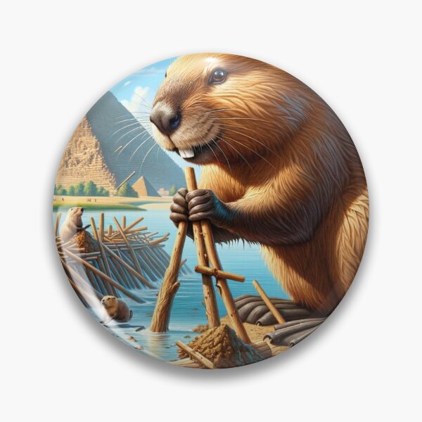 Item preview, Beaver Builder at the Pyramids designed and sold by Mugs and Shirts.