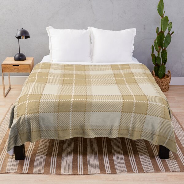 Item preview, Beige, Brown and Off-white Plaid - Geometric Print designed and sold by RSDigitalPrintDesign.