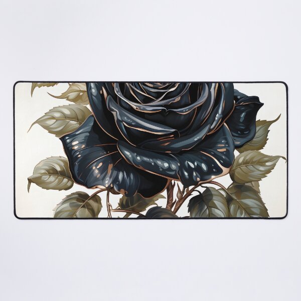 Item preview, Ornate single black rose with color accents  designed and sold by dcrc.