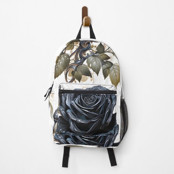 Item preview, ornate single black rose with color accents, designed and sold by dcrc.