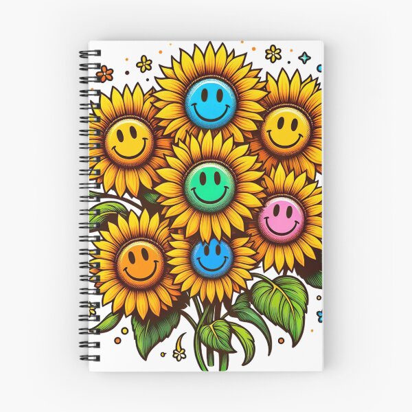 Item preview, "Joyful Sunflower Smiles: Whimsical Field of Blooms in Seven Colors" designed and sold by Huycao211.