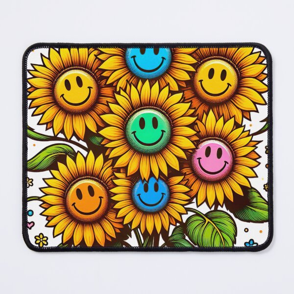 Item preview, "Joyful Sunflower Smiles: Whimsical Field of Blooms in Seven Colors" designed and sold by Huycao211.