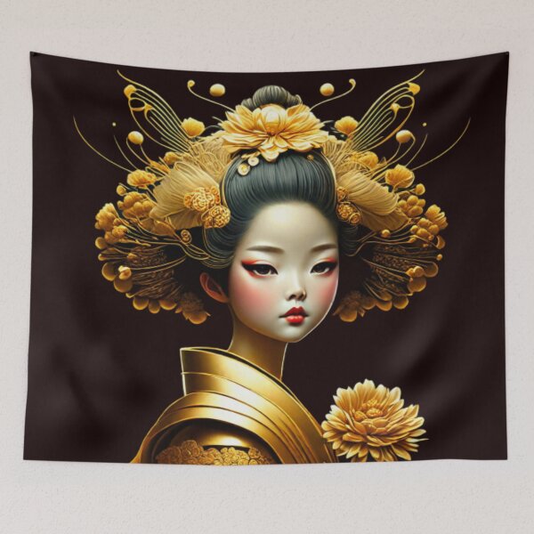 Item preview, Geisha With Gold Detail designed and sold by vuslatmedia.