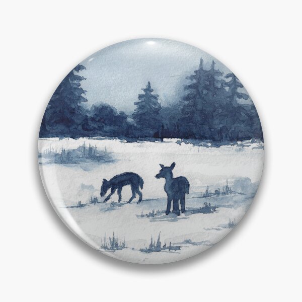 Item preview, Deer in the winter forest designed and sold by Sandra  Steinke.