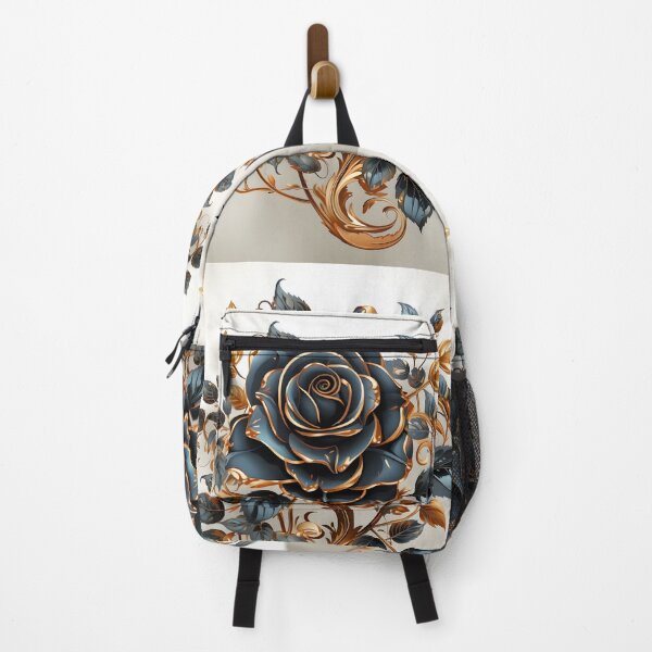 Item preview, ornate single black rose with color accents, designed and sold by dcrc.