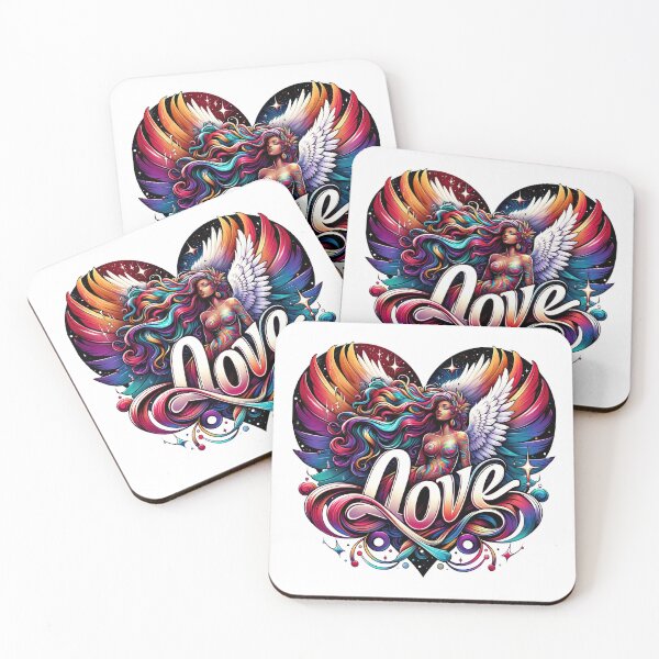 Item preview, Word Love With Beautiful Goddess With Angel Wings  designed and sold by lisajeffs.