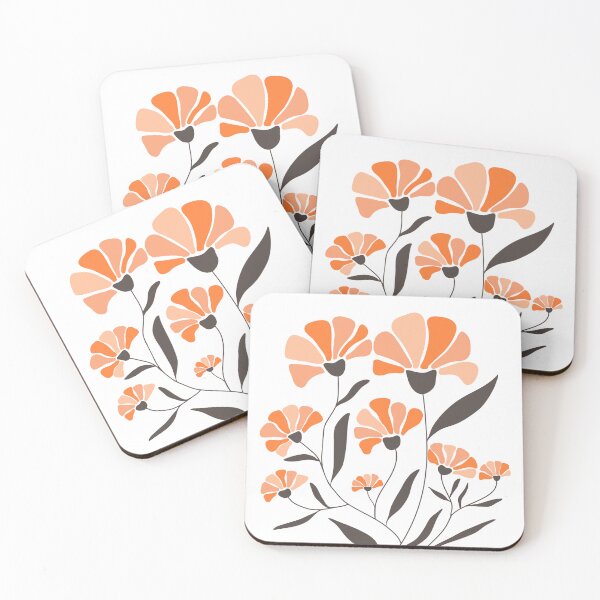Item preview, Peach Fuzz Flowers and Leaves 2 designed and sold by dreamprint.