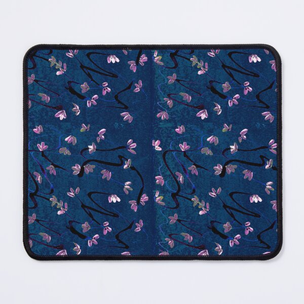 Item preview, White Blossoms Solerized Navy by Amanda designed and sold by LavishWithLove.