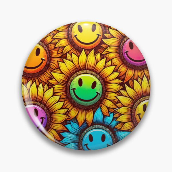 Item preview, "Joyful Sunflower Smiles: Whimsical Field of Blooms in Seven Colors" designed and sold by Huycao211.