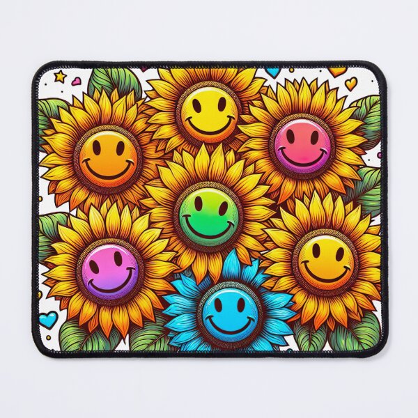 Item preview, "Joyful Sunflower Smiles: Whimsical Field of Blooms in Seven Colors" designed and sold by Huycao211.