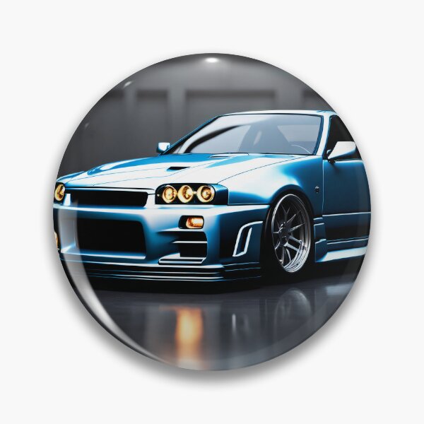 Item preview, Nissan Skyline GTR 34 Blue 2 in Garage Poster Design designed and sold by Salimgor Hangaround Music.
