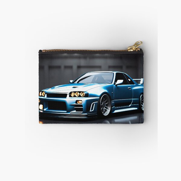 Item preview, Nissan Skyline GTR 34 Blue 2 in Garage Poster Design designed and sold by Salimgor Hangaround Music.