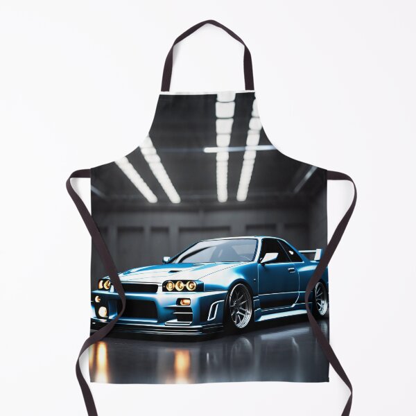 Item preview, Nissan Skyline GTR 34 Blue 2 in Garage Poster Design designed and sold by Salimgor Hangaround Music.