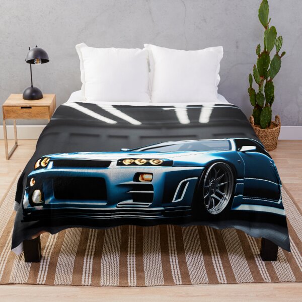 Item preview, Nissan Skyline GTR 34 Blue 2 in Garage Poster Design designed and sold by Salimgor Hangaround Music.