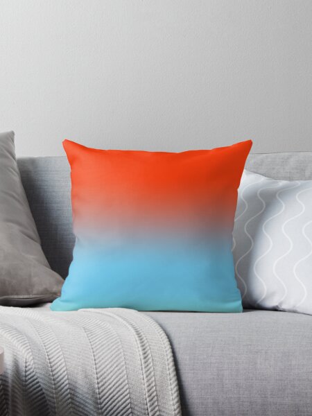 Item preview, Modern Tones Ombre/Orange Red and Sky Blue designed and sold by ozcushions.