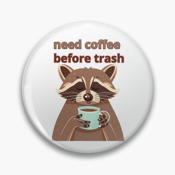 Item preview, raccoon coffe lover designed and sold by TranquilTrinket.