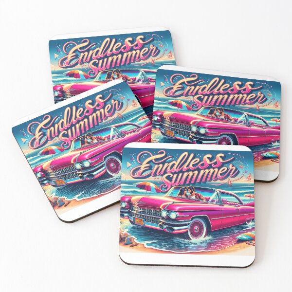Item preview, Cadillac Rose Beach Sunset - American Summer Vibes designed and sold by OlaMarket.