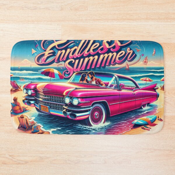 Item preview, Cadillac Rose Beach Sunset - American Summer Vibes designed and sold by OlaMarket.