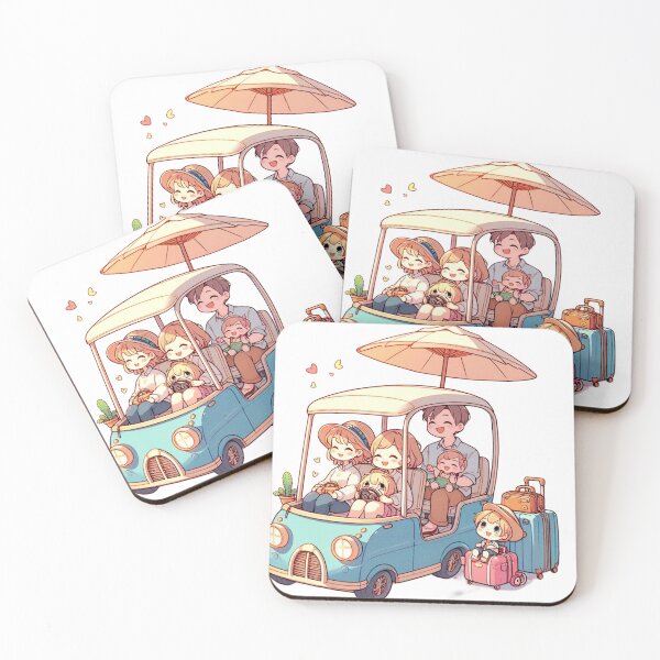Item preview, "Family Road Trip Adventure: Heartwarming Car Scene with Luggage" designed and sold by Huycao211.