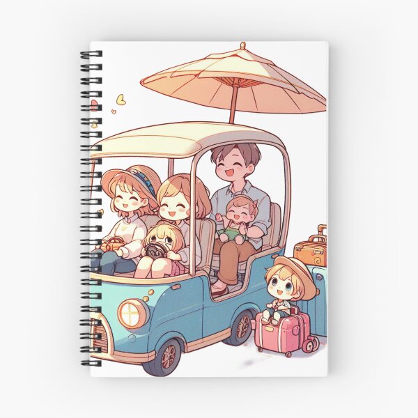 Item preview, "Family Road Trip Adventure: Heartwarming Car Scene with Luggage" designed and sold by Huycao211.