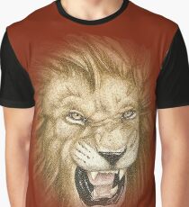 King of the Jungle Lion Face Art Graphic T-Shirt