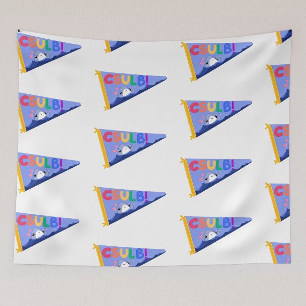 Item preview, CSULB  shark pennant cal state Long Beach  designed and sold by avadoodle.