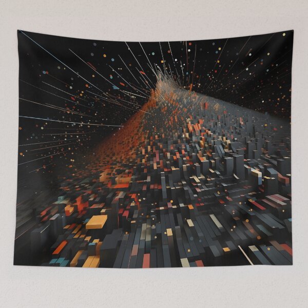 Item preview, dark digital 3 dimensional abstract print designed and sold by dcrc.