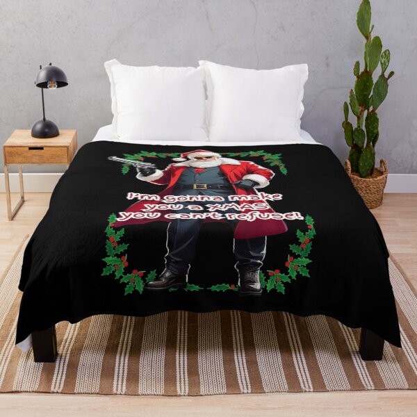 Item preview, have a merry christmas or else! funny mafia santa, humorous santa gangster designed and sold by QuirkyTease.