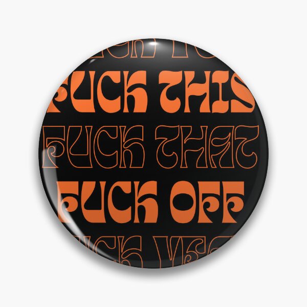 Item preview, Fuck you. Fuck This. Fuck That. Fuck Off. Fuck Yeah. Orange Retro Typography designed and sold by Kozachka.