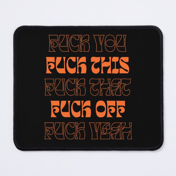 Item preview, Fuck you. Fuck This. Fuck That. Fuck Off. Fuck Yeah. Orange Retro Typography designed and sold by Kozachka.