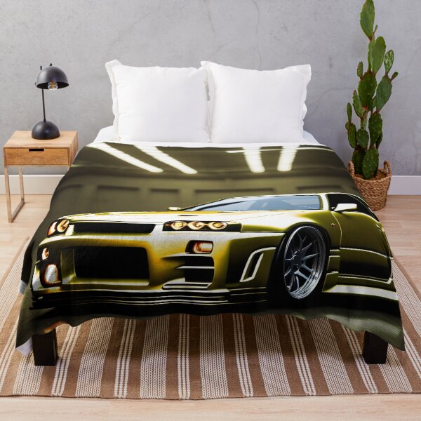 Item preview, Nissan Skyline GTR 34 Gold in Garage Poster Design designed and sold by Salimgor Hangaround Music.