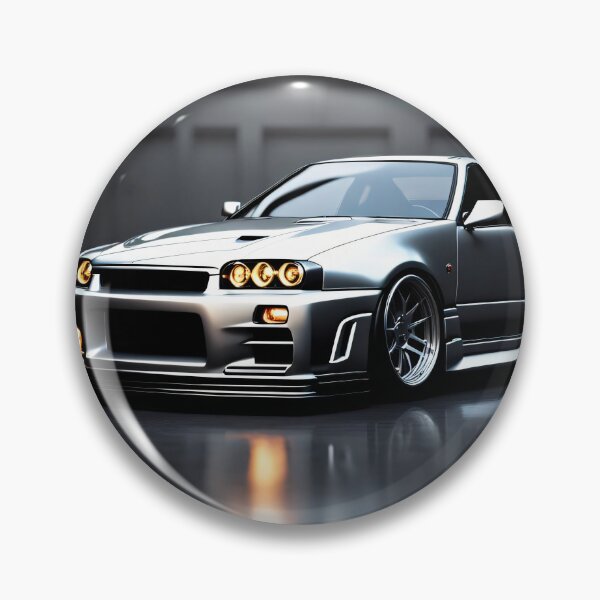 Item preview, Nissan Skyline GTR 34 Silver in Garage Poster Design designed and sold by Salimgor Hangaround Music.