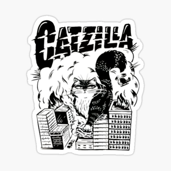 Vista previa del artículo con la obra «Catzilla», diseñado y vendido por divyankshijain.