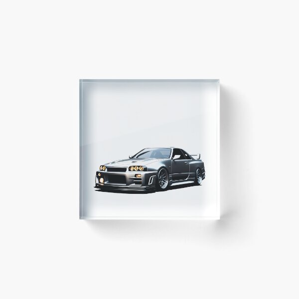 Artikelvorschau, Nissan Skyline GTR 34 Silber freigestellt entworfen und verkauft von Salimgor Hangaround Music.