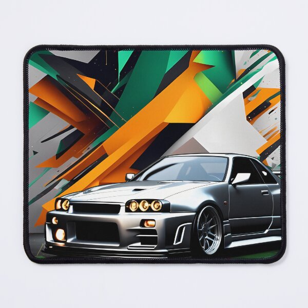 Item preview, Nissan Skyline GTR 34 Silver Abstract Background designed and sold by Salimgor Hangaround Music.