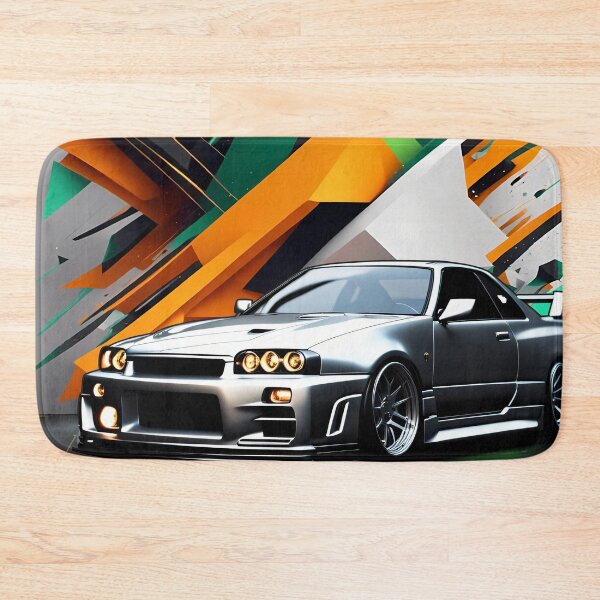 Item preview, Nissan Skyline GTR 34 Silver Abstract Background designed and sold by Salimgor Hangaround Music.