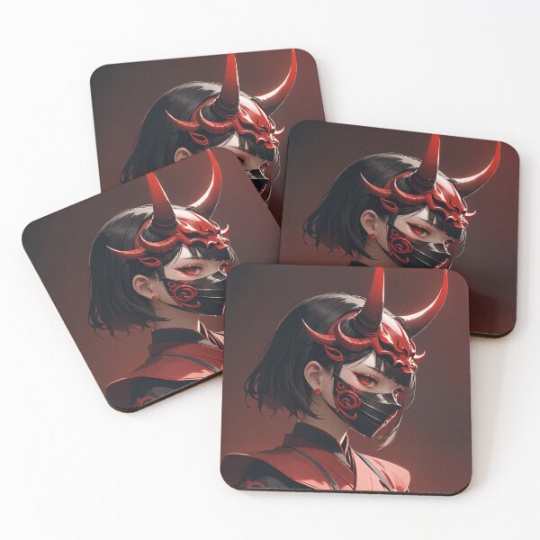 Item preview, Red Demon Mask Samurai #3 designed and sold by PaperAI.